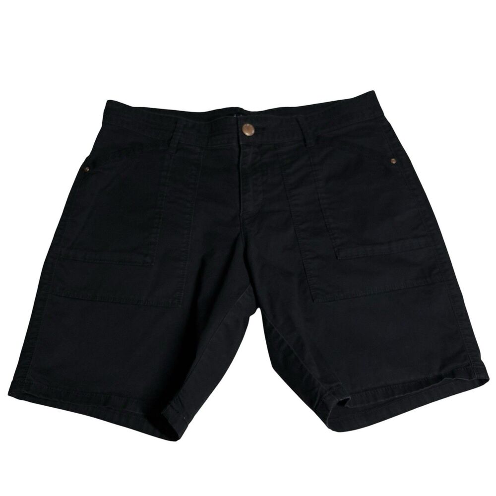Lee Black Mid Rise Utility Bermuda Shorts 10P Gorpcore Casual Everyday